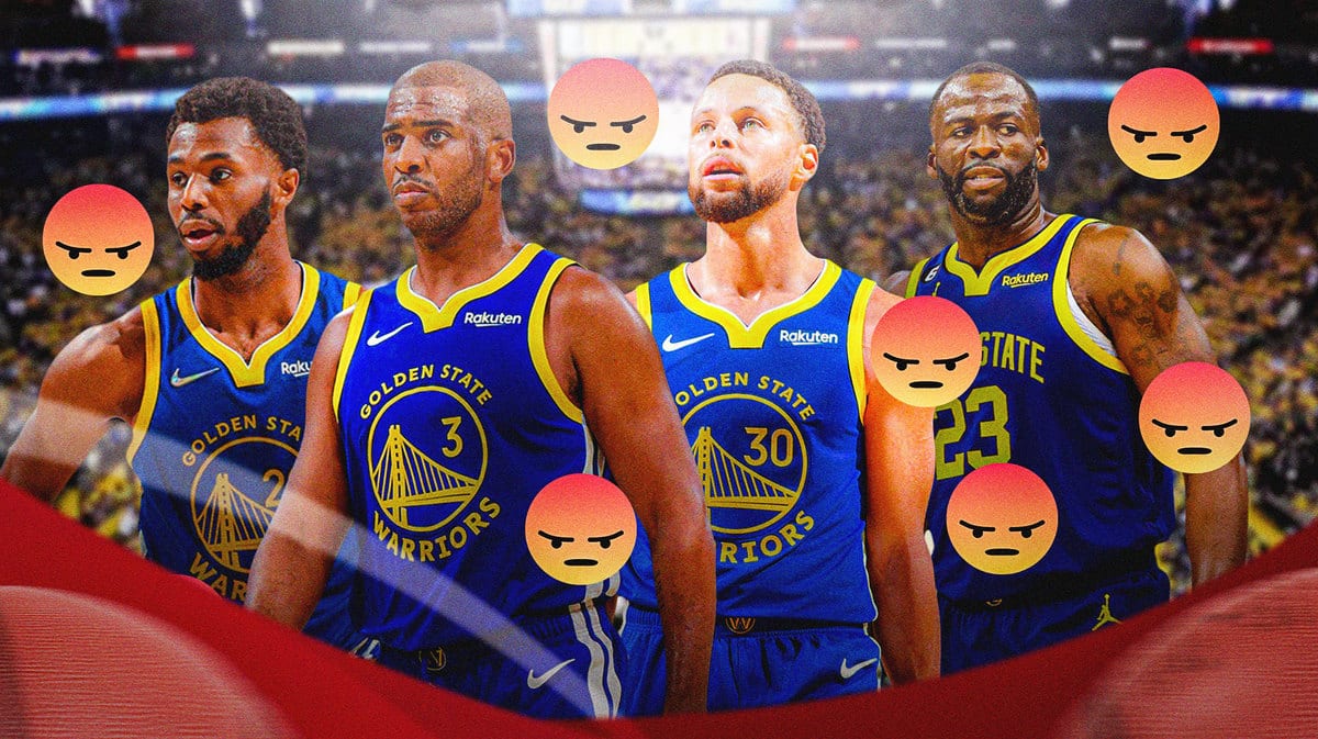 Another thumb of Steph, Wiggins, Draymond, Chris Paul all with angry emojis around them