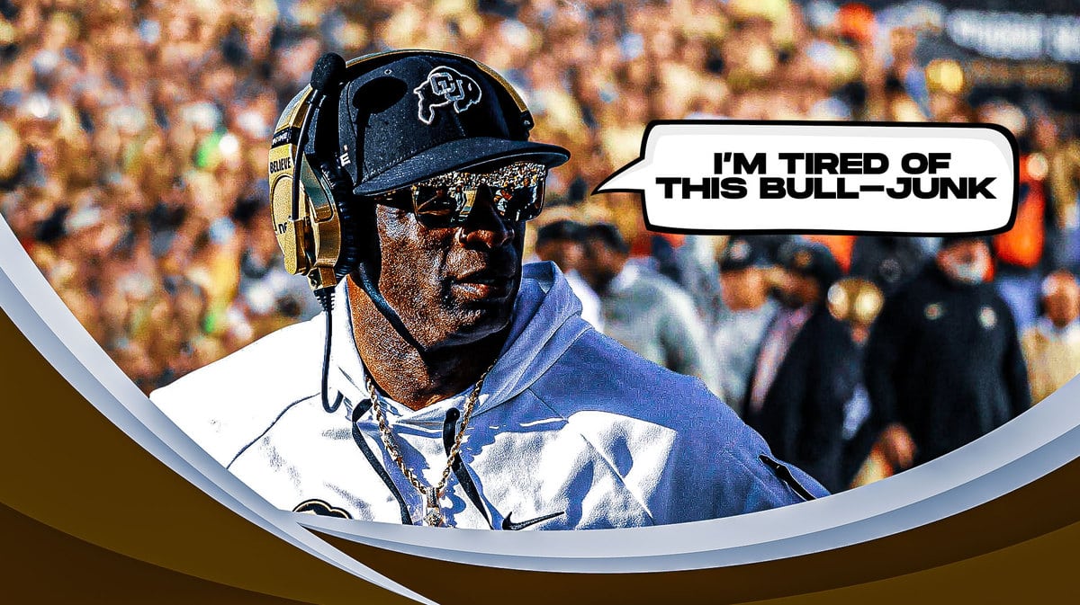 Deion Sanders, saying, "I'm tired of this bull-junk."