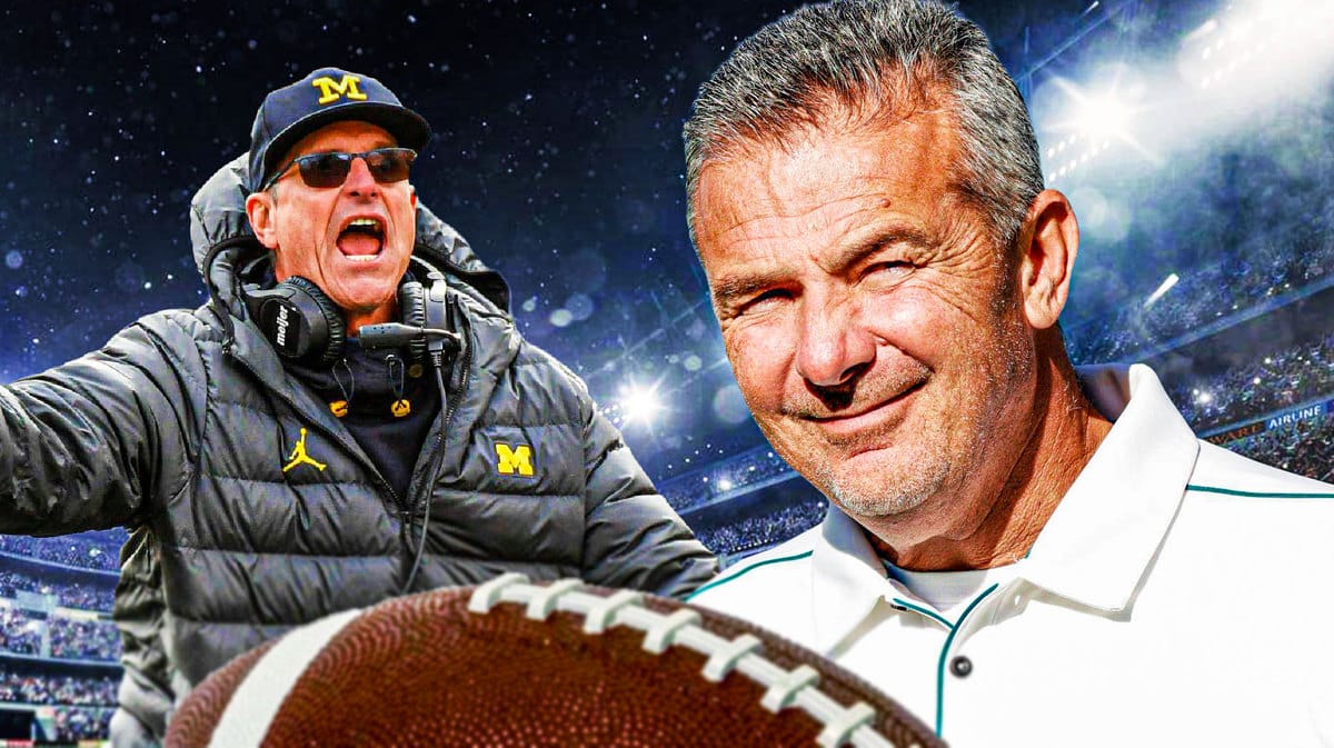 Michigan football coach Jim Harbaugh is irate, and Urban Meyer claims Harbaugh's suspension is an advantage for Michigan