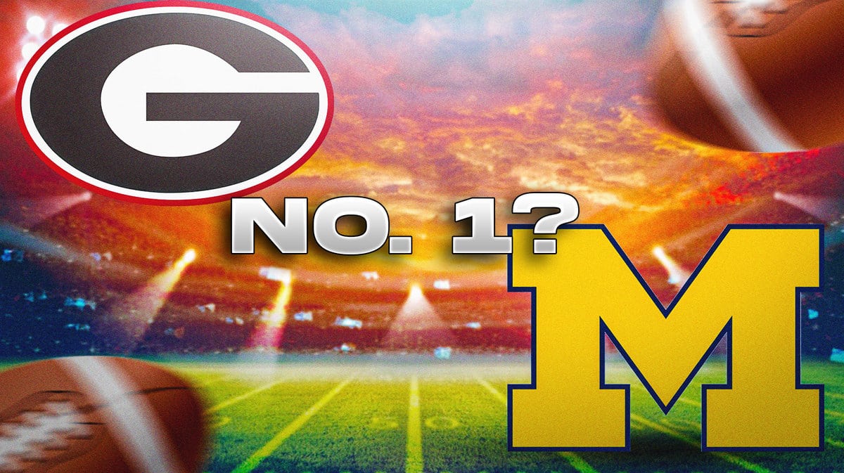 Georgia football vs. Michigan football asking who is No. 1 in College Football Playoff rankings