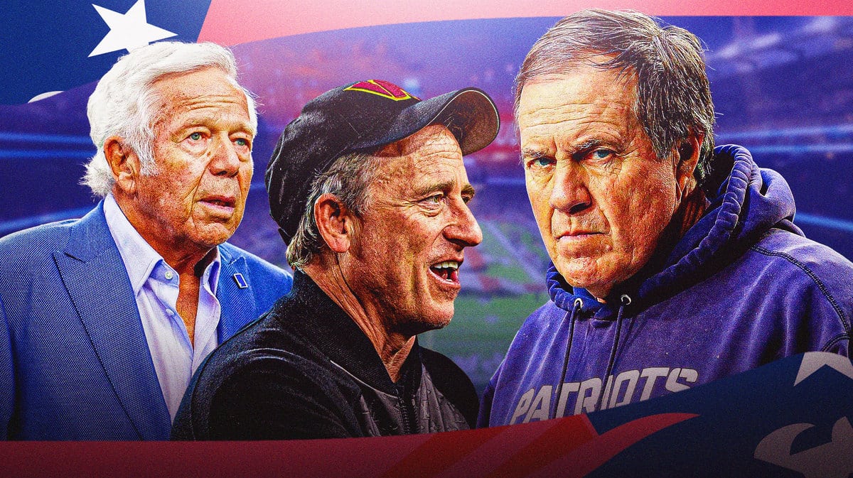 Robert Kraft, Josh Harris and Bill Belichick.