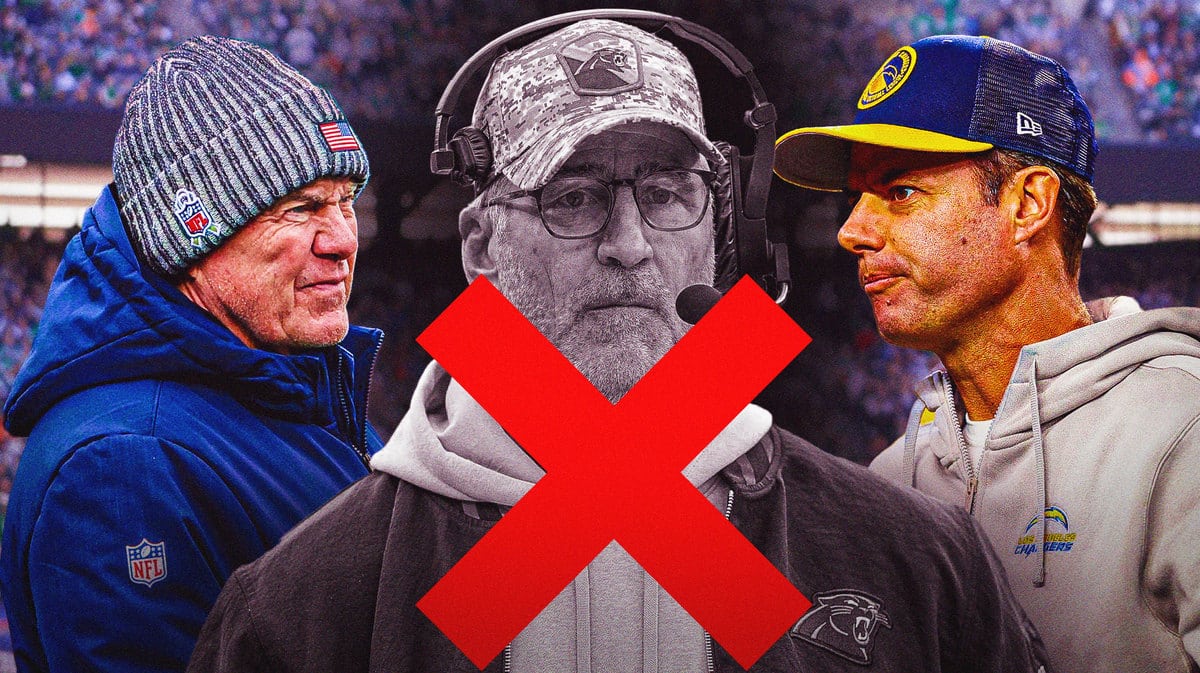 NFL coaches Frank Reich, Bill Belichick, and Brandon Staley