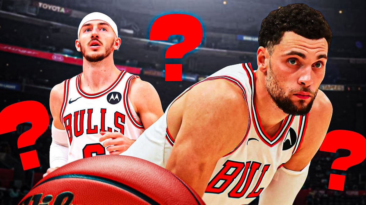 Zach LaVine and Alex Caruso with question marks