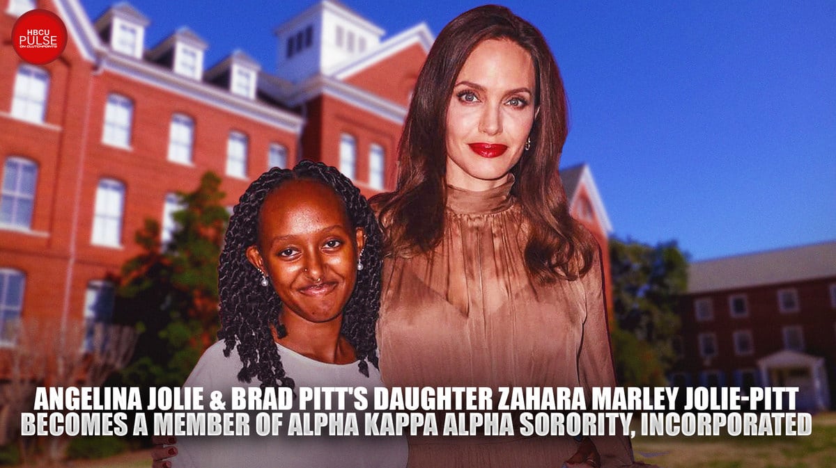 Angelina Jolie & Brad Pitt's daughter Zahara Marley Jolie-Pitt was revealed as a member of Alpha Kappa Alpha at Spelman College on Wednesday.