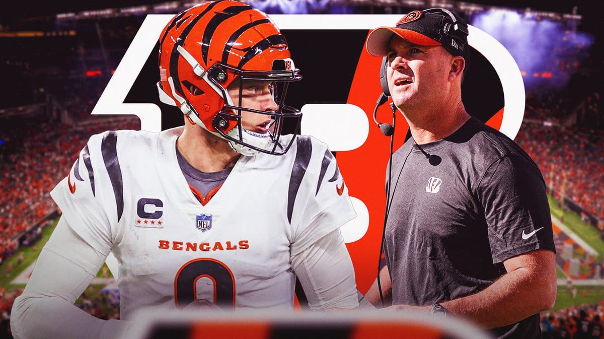 Cincinnati Bengals quarterback Joe Burrow and head coach Zac Taylor