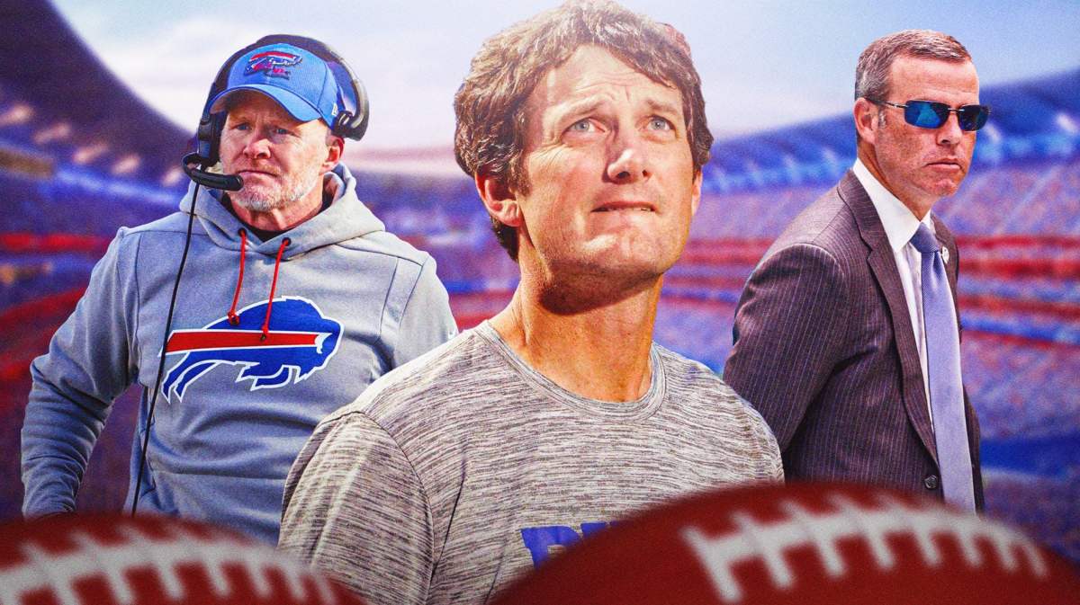 Bills HC Sean McDermott, OC Ken Dorsey, and GM Brandon Beane
