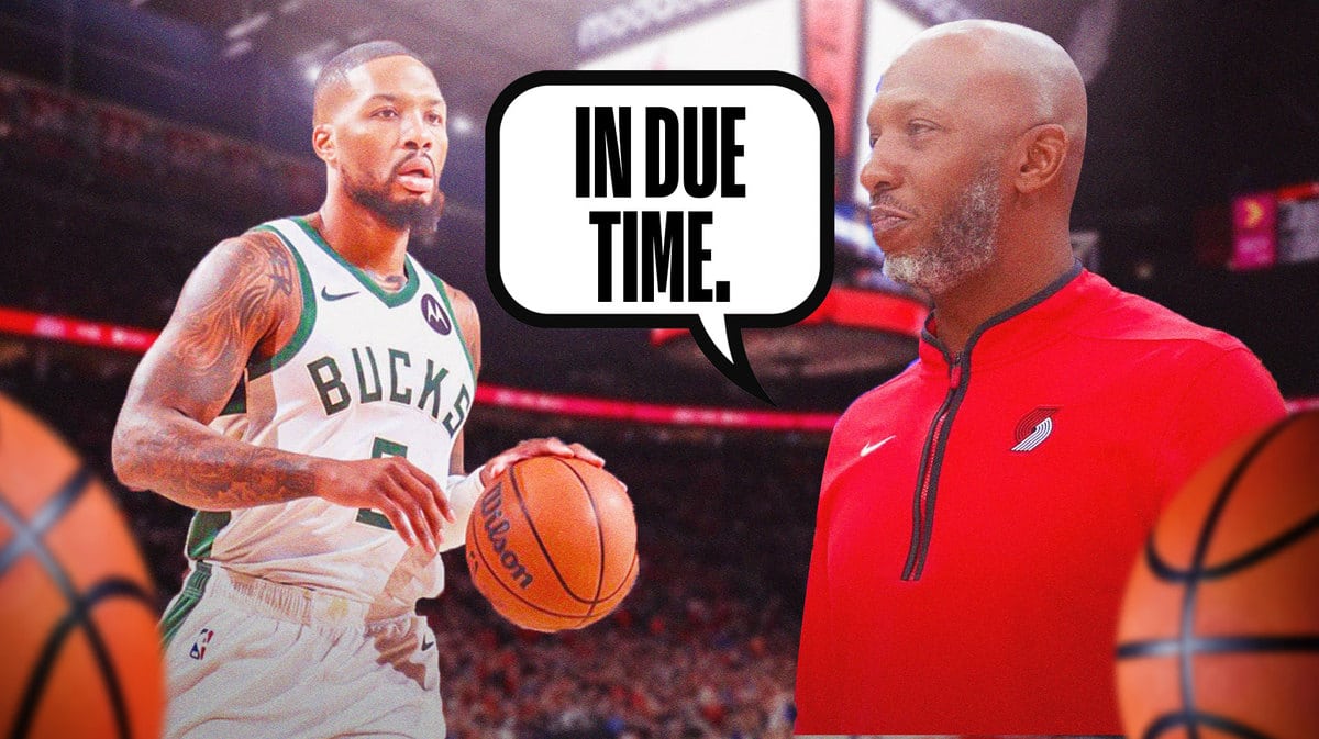 Blazers head coach Chauncey Billups and Bucks star Damian Lillard