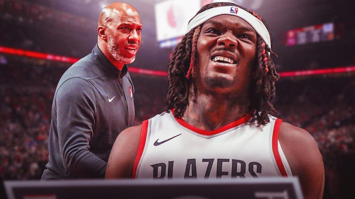 Blazers' Robert Williams III next to Chauncey Billups