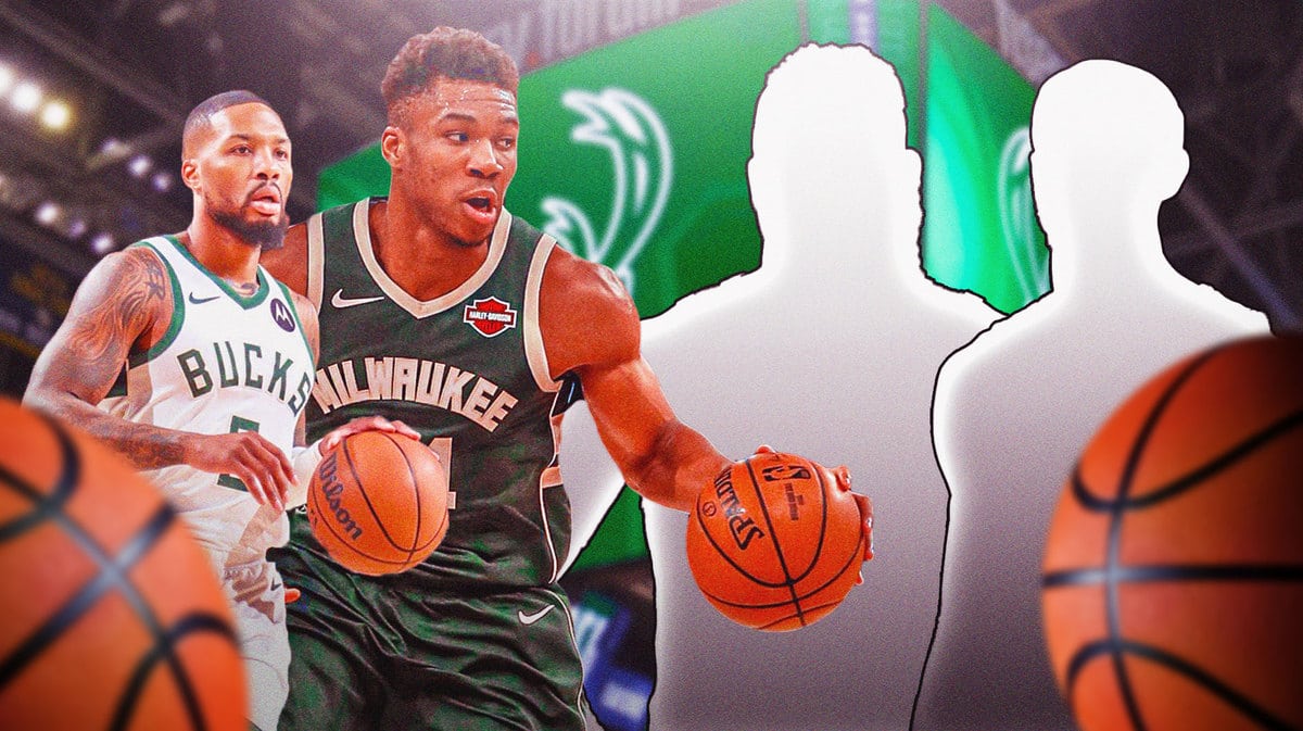 Bucks, Giannis Antetokounmpo, Damian Lillard, Luguentz Dort, Alex Caruso, Royce O'Neale