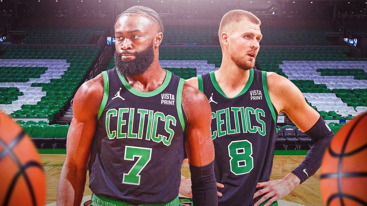 Celtics Jaylen Brown and Kristaps Porzingis