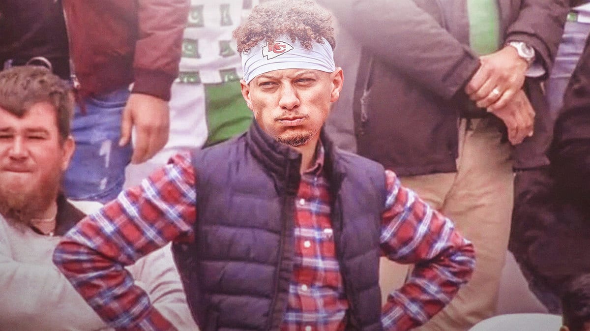 Chiefs QB Patrick Mahomes as the frustrated cricket fan meme