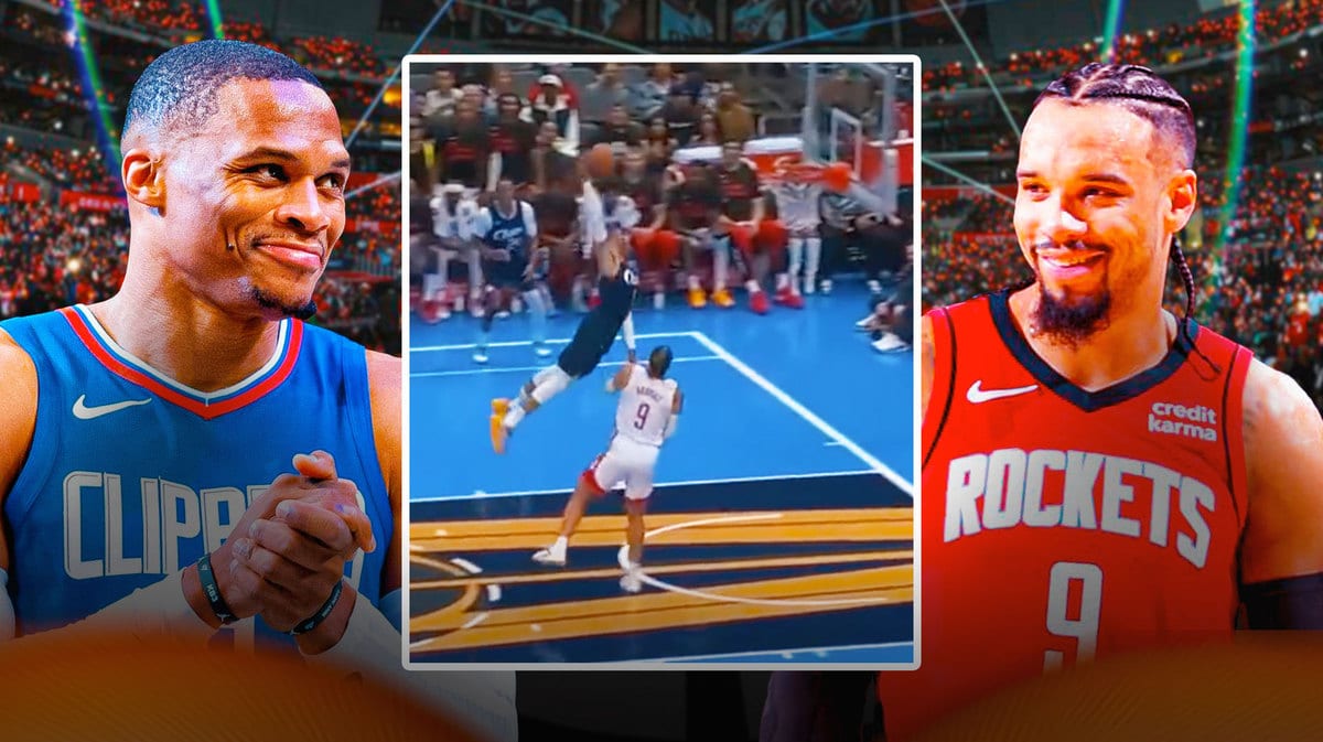 Russell Westbrook and Dillon Brooks had a hilarious interaction during the Clippers-Rockets battle on Friday