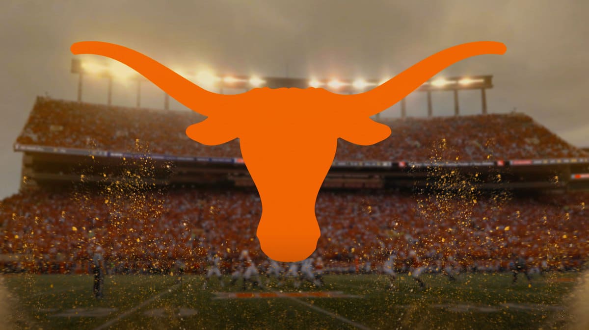 Texas football logo and stadium