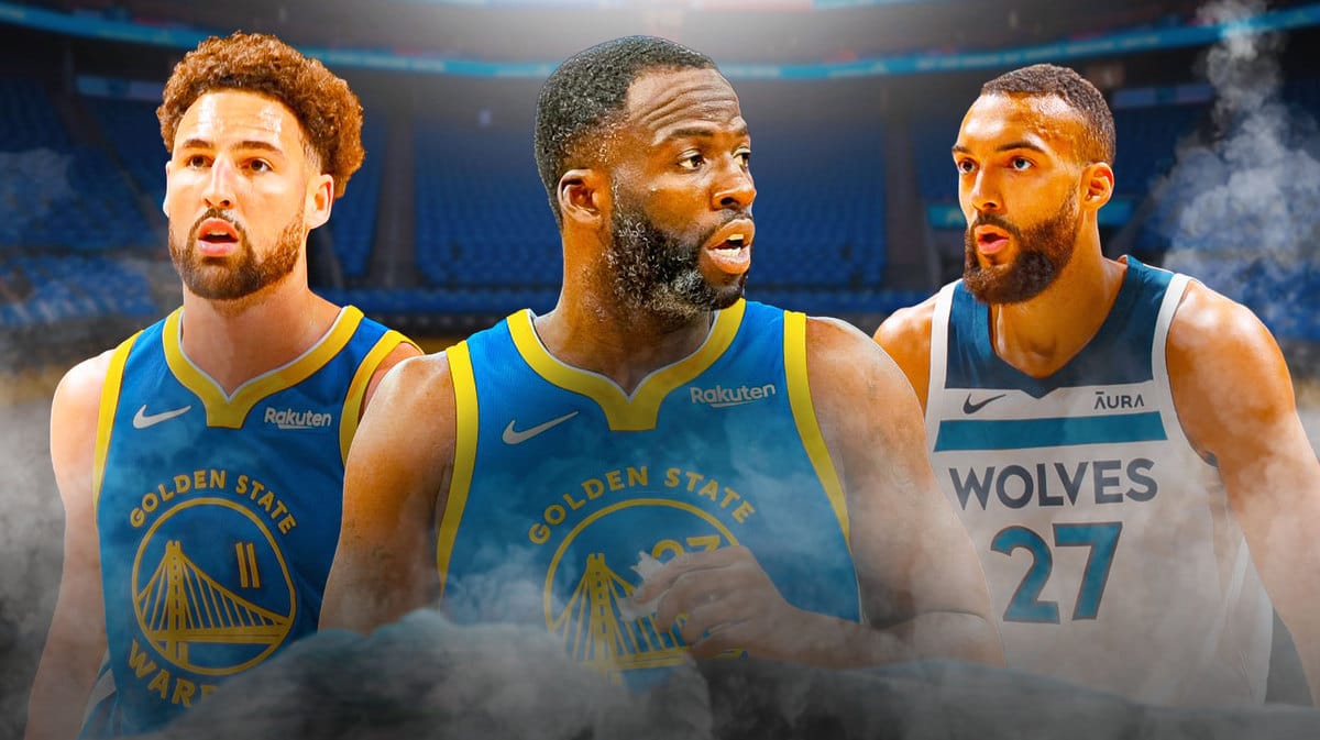 Klay Thompson, Draymond Green, and Rudy Gobert