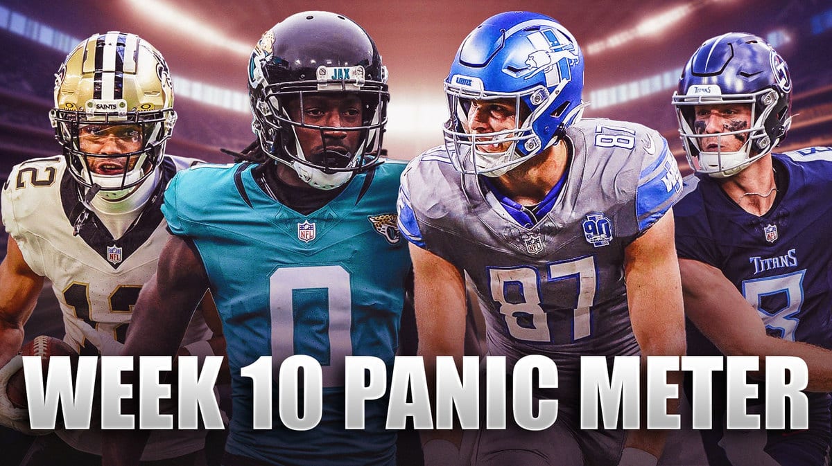 fantasy football, week 10, panic meter, chris olave, calvin ridley, sam laporta, will levis