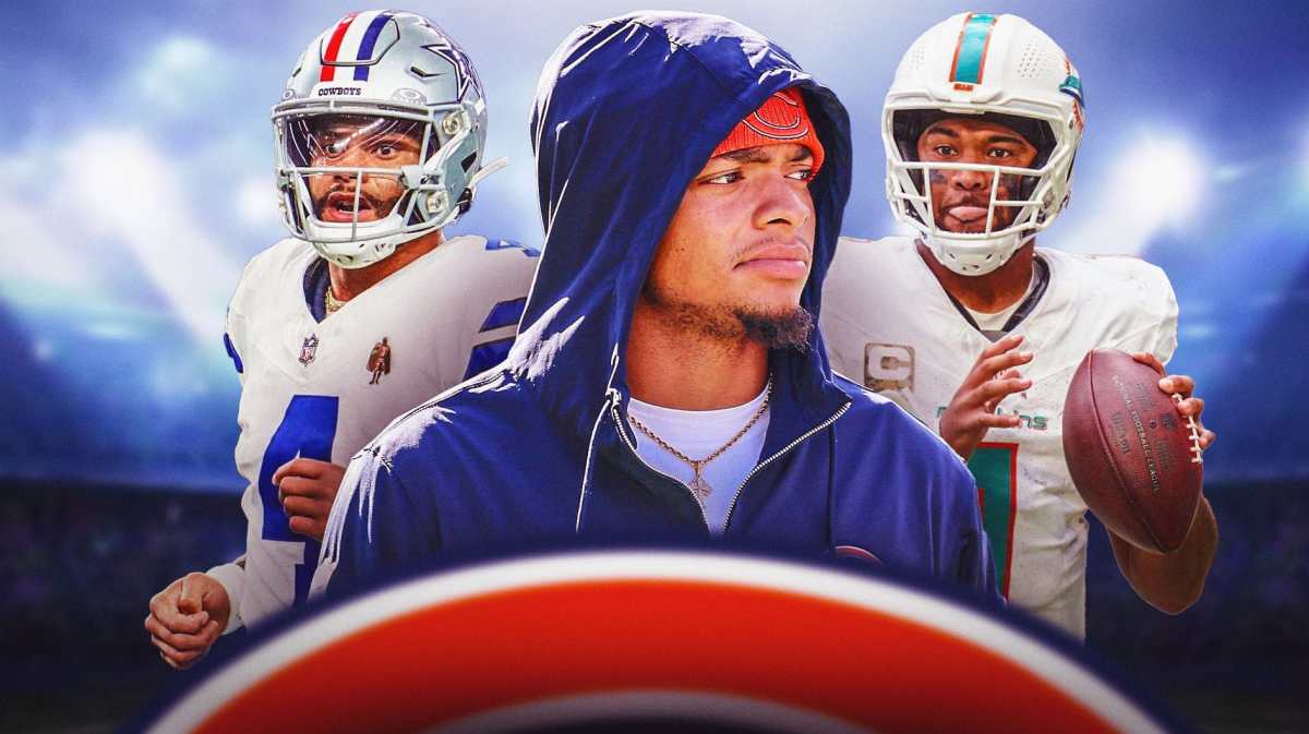 Justin Fields, Tua Tagovailoa, and Dak Prescott