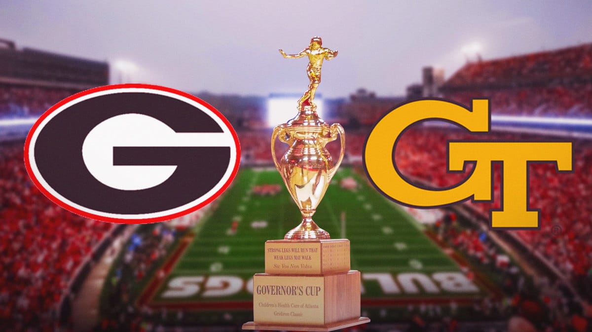 Georgia football and Georgia Tech football with the Governor's Cup