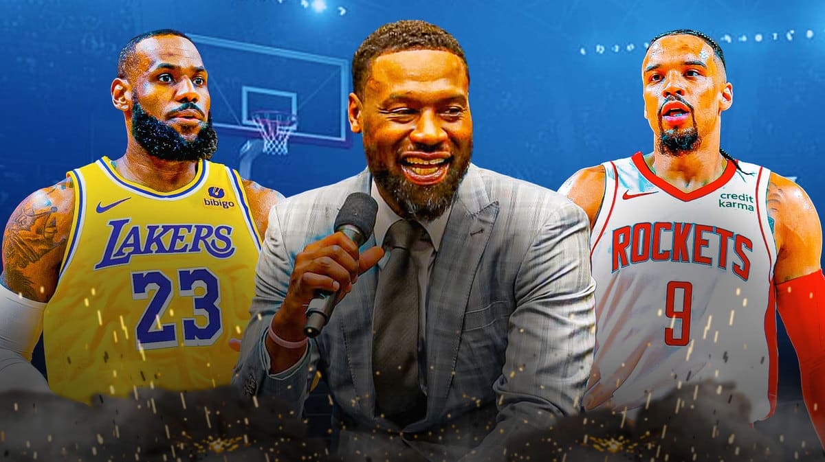Grizzlies Tony Allen with Lakers LeBron James and Rockets Dillon Brooks