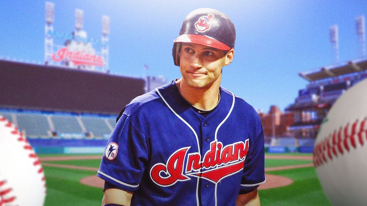 Grady Sizemore at Progressive Field wearing a Cleveland Indians uniform