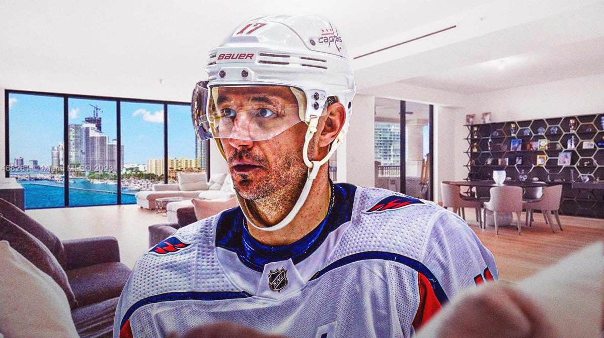 Ilya Kovalchuk in front of his Miami Beach, Fla., condo.