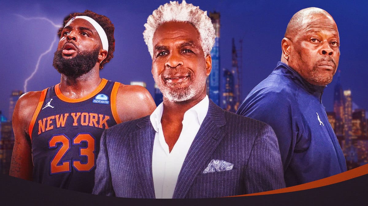 Patrick Ewing, Charles Oakley and Mitchell Robinson