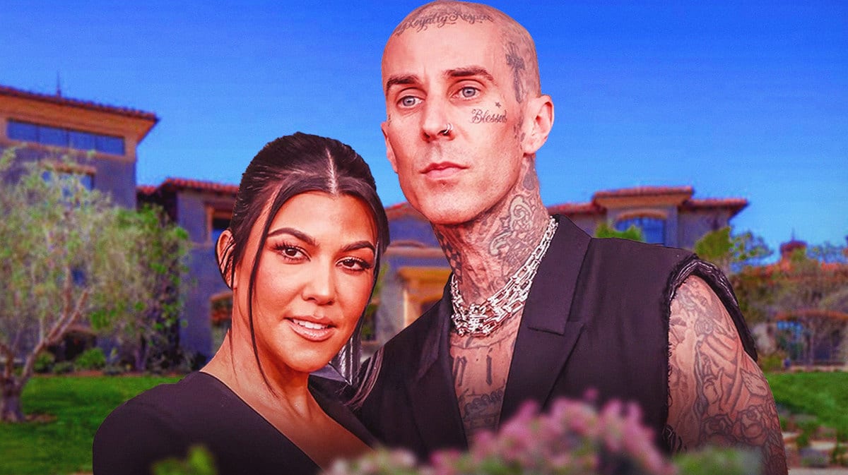 Kourtney Kardashian and Travis not smiling