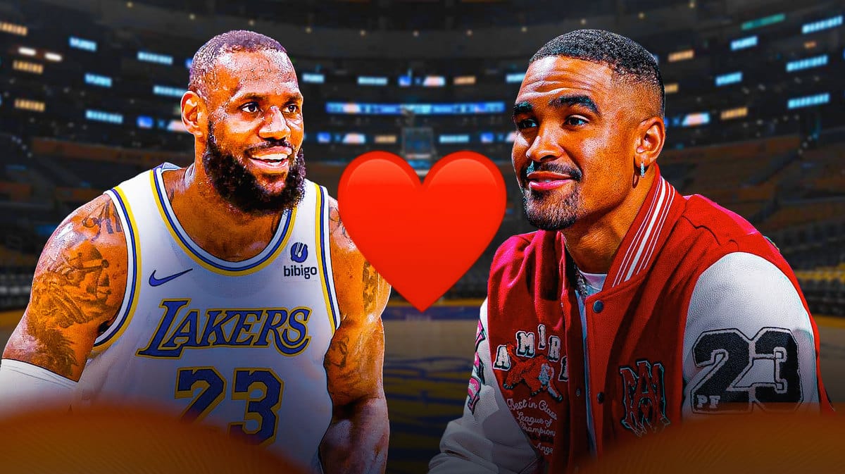 LeBron James shows love to Eagles QB Jalen Hurts, LeBron James Lakers-football news
