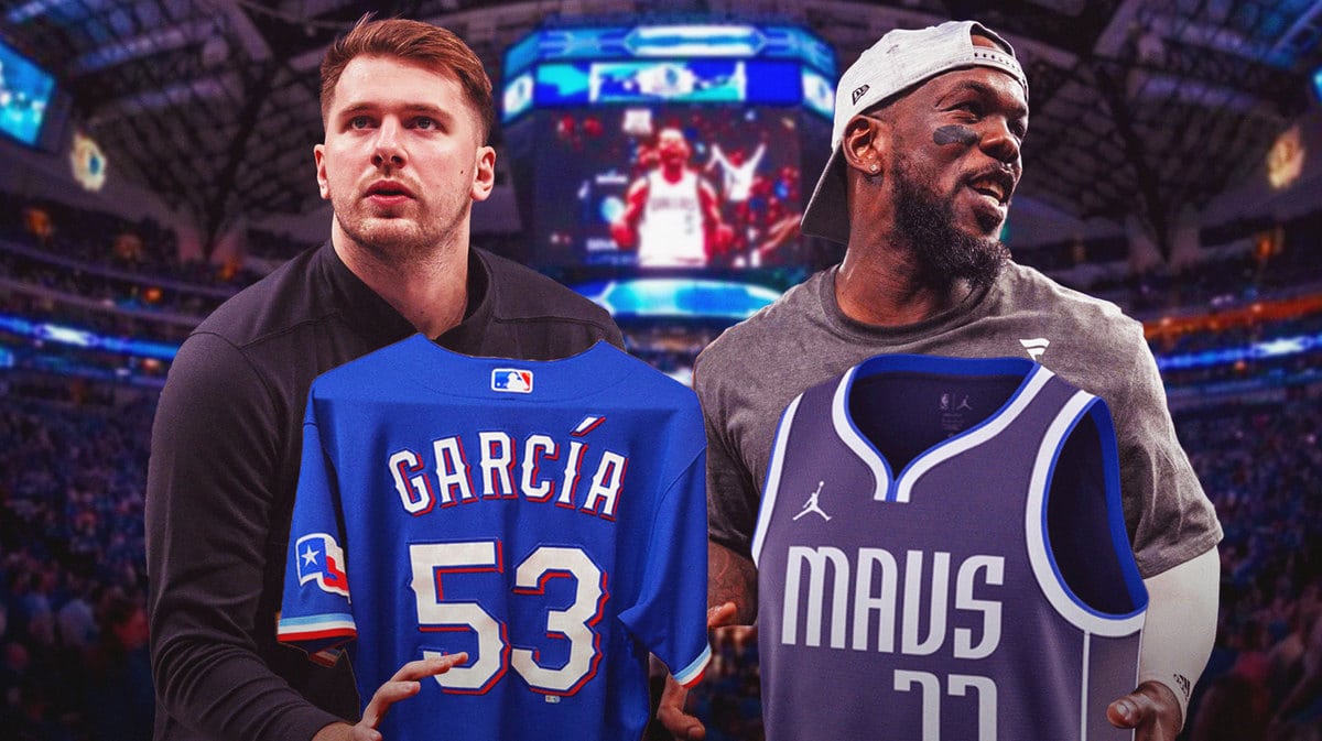 Mavs Luka Doncic and Ranger Adolis Garcia