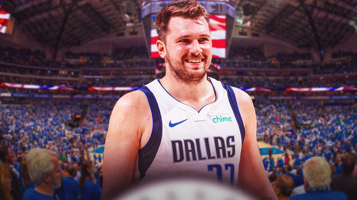 Luka Doncic hit a crazy halfcourt shot and the Griddy at the American Airlines Center