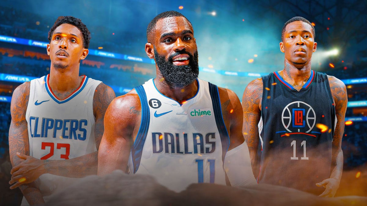 Tim Hardaway Jr. flanked by Lou Williams and Jamal Crawford