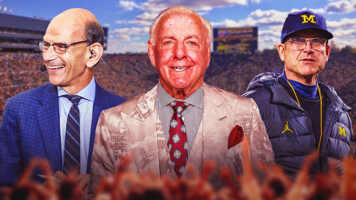 Paul Finebaum, Ric Flair, and Jim Harbaugh