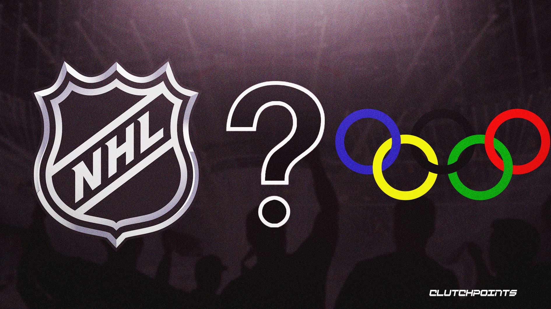 NHL logo next to the Olympic logo