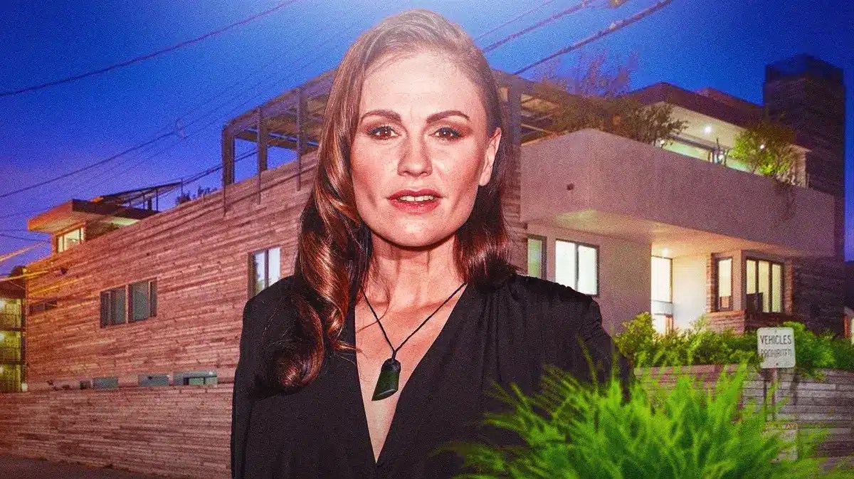 Actress Anna Paquin in front of her home in Los Angeles.