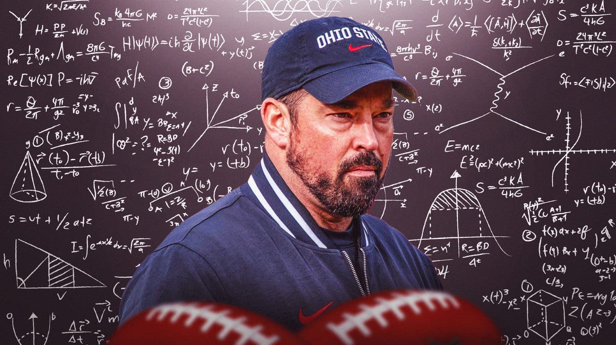 Ryan Day surrounded by math equations
