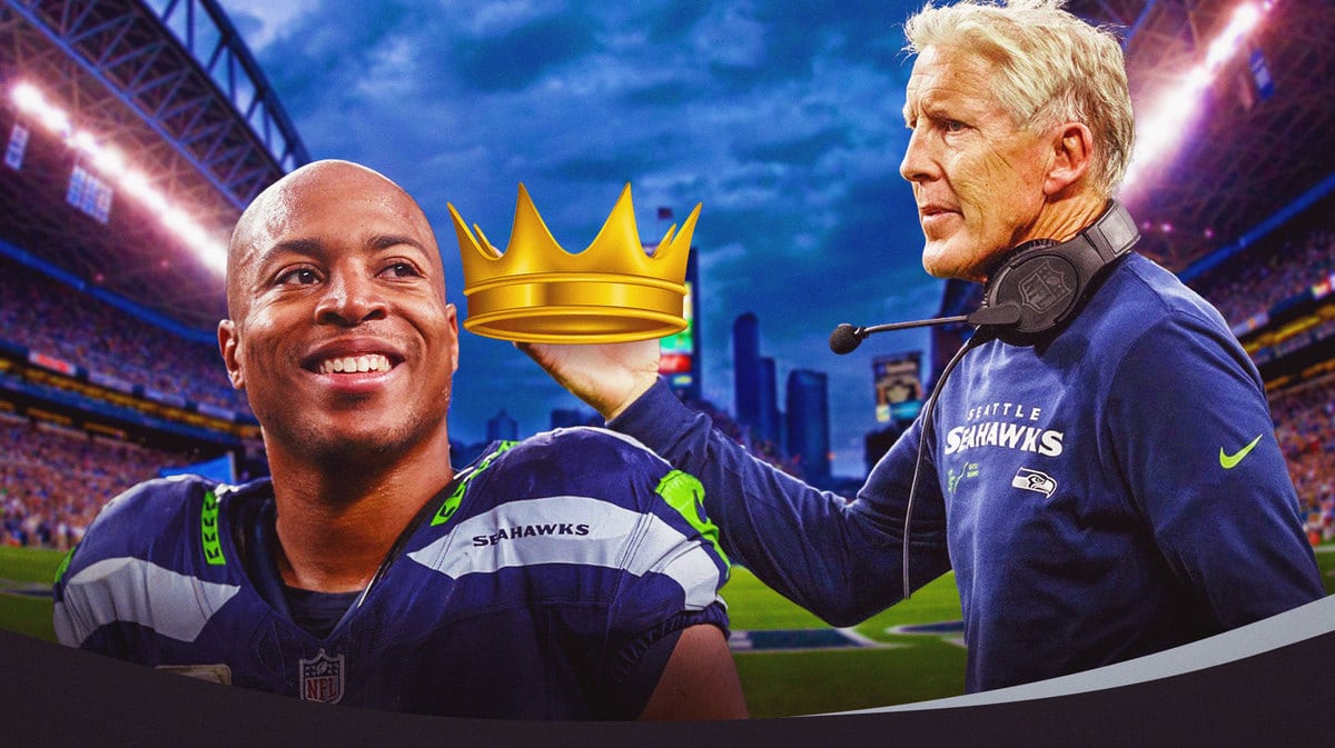 Seahawks' Pete Carroll crowning Tyler Lockett