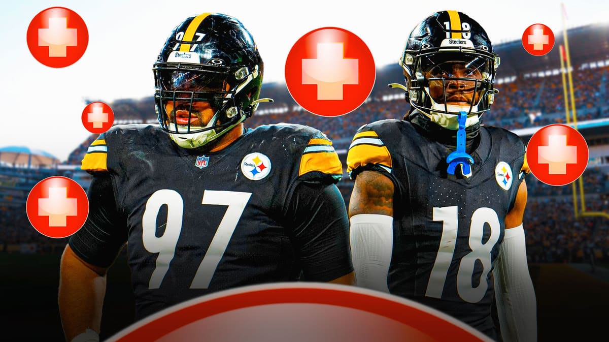 Cam Heyward next to Diontae Johnson