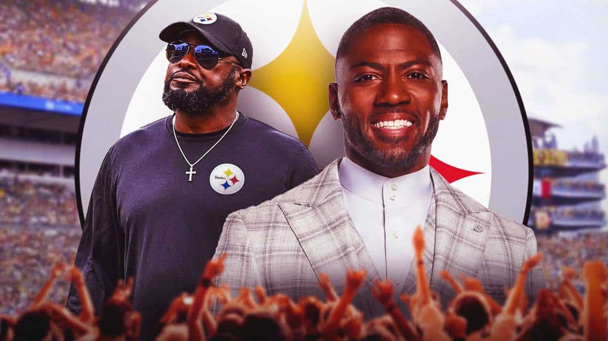 Pittsburgh Steelers coach Mike Tomlin and former Steeler Ryan Clark