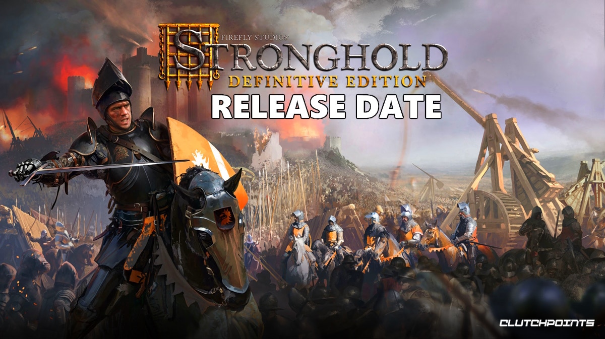 stronghold definitive edition, stronghold release date, stronghold gameplay, stronghold story, key art for the game Stronghold Definitive Edition with the words Release Date under the game logo