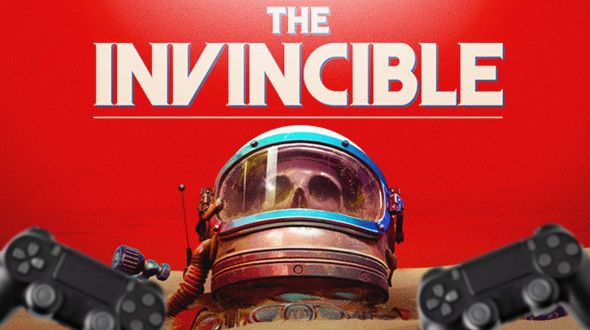 The Invincible Game cover with PlayStation controllers