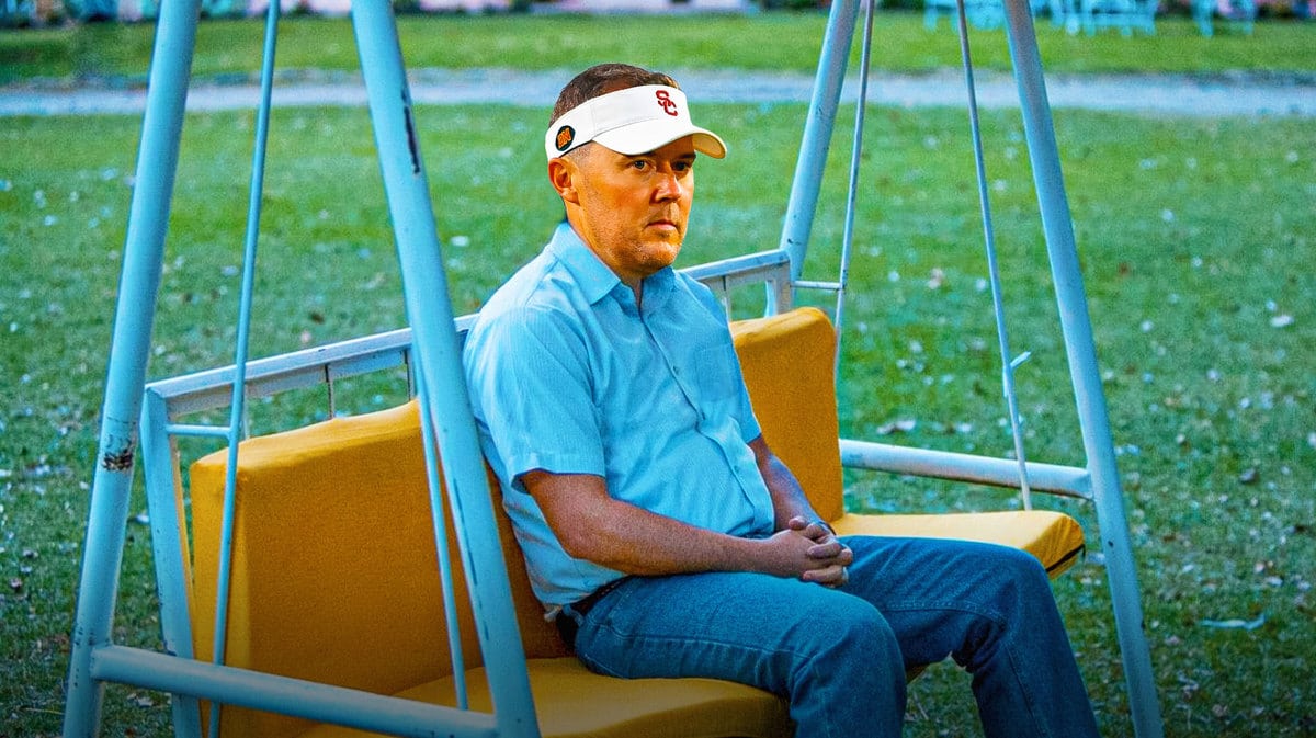 Lincoln Riley of USC football as the sad pablo escobar meme