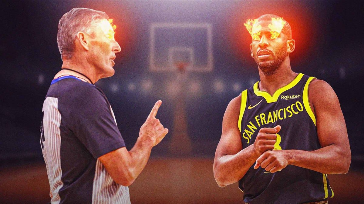 Scott Foster and Chris Paul with flames in their eyes