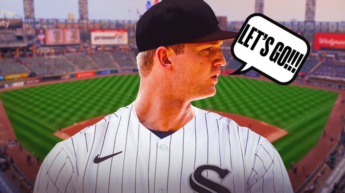 Michael Soroka in a White Sox uniform saying: Let's go!!!