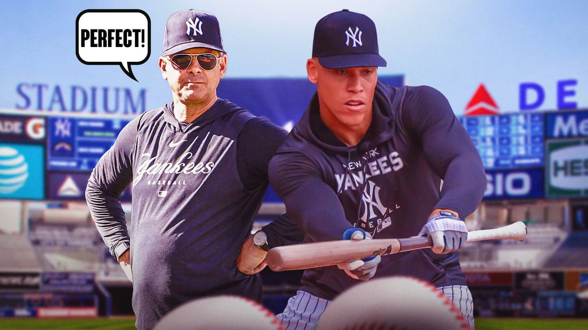 Need an image of Yankees' Aaron Judge bunting a baseball.
