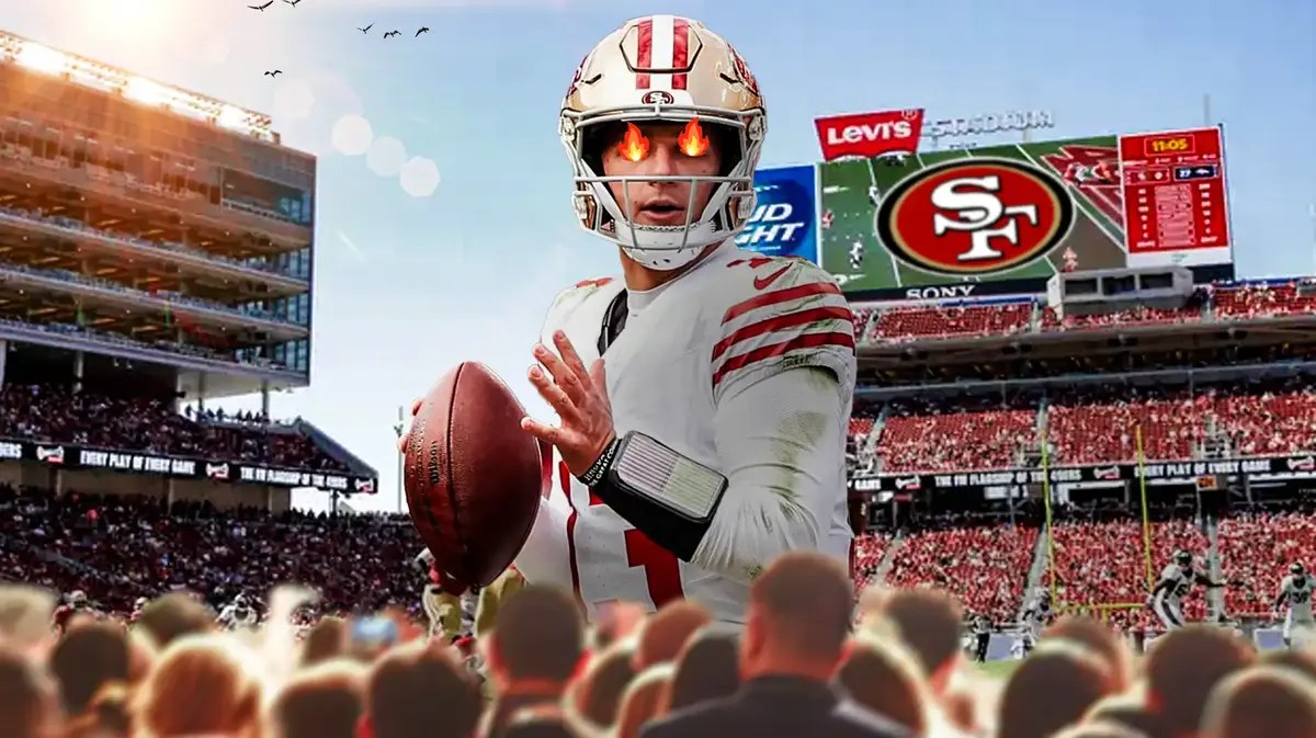 49ers star Brock Purdy after setting a new franchise record.