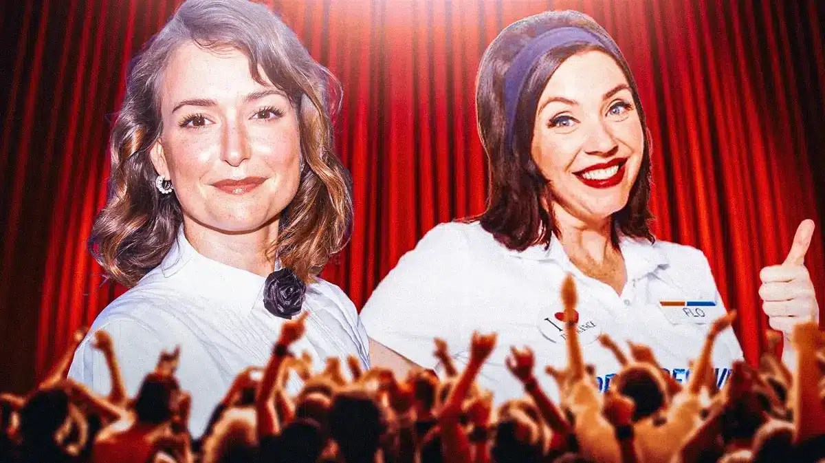 AT&T Lily actress Milana Vayntrub and Flo actress Stephanie Courtney.