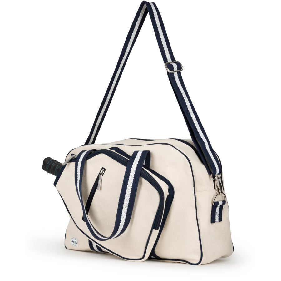 Ame & Lulu Hamptons Pickleball Bag - Blueberry colorway on a white background.