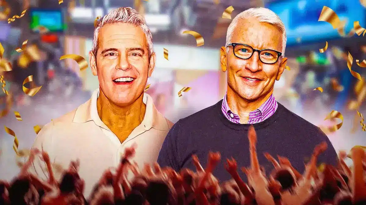 Andy Cohen and Anderson Cooper on New Year's Eve.
