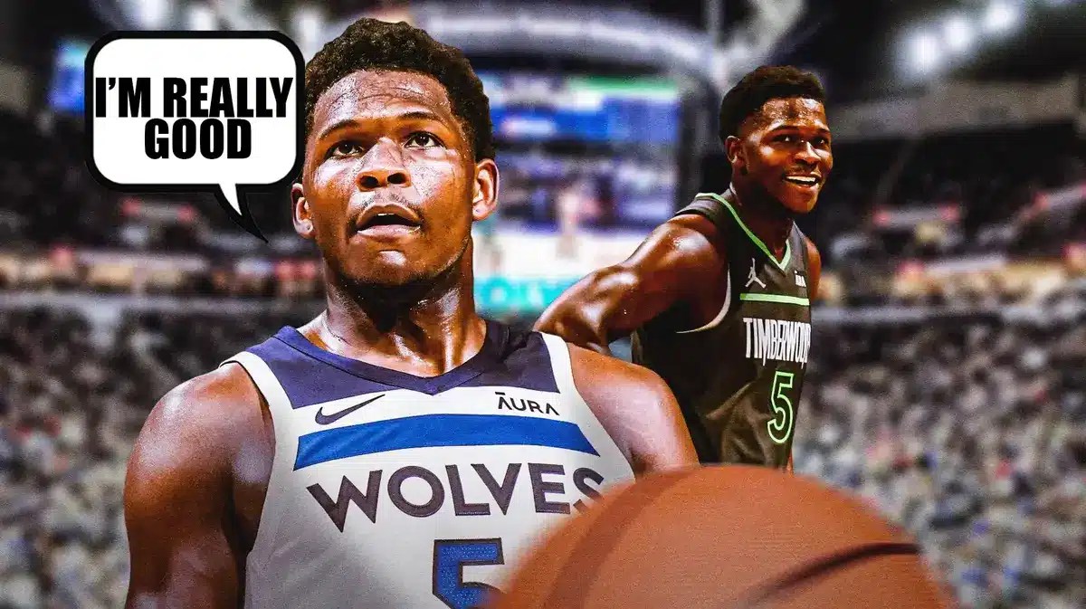 Timberwolves' Anthony Edwards who scores 44 against the Mavs