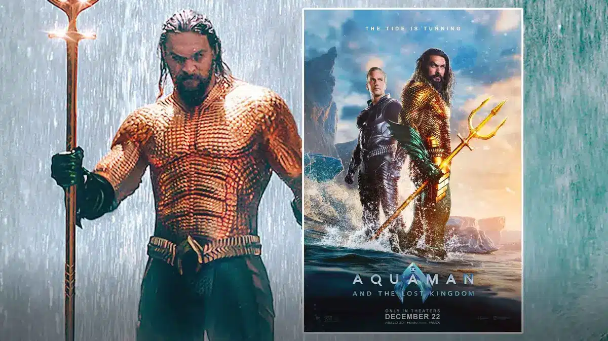 Jason Momoa and DCEU Aquaman and the Lost Kingdom poster.