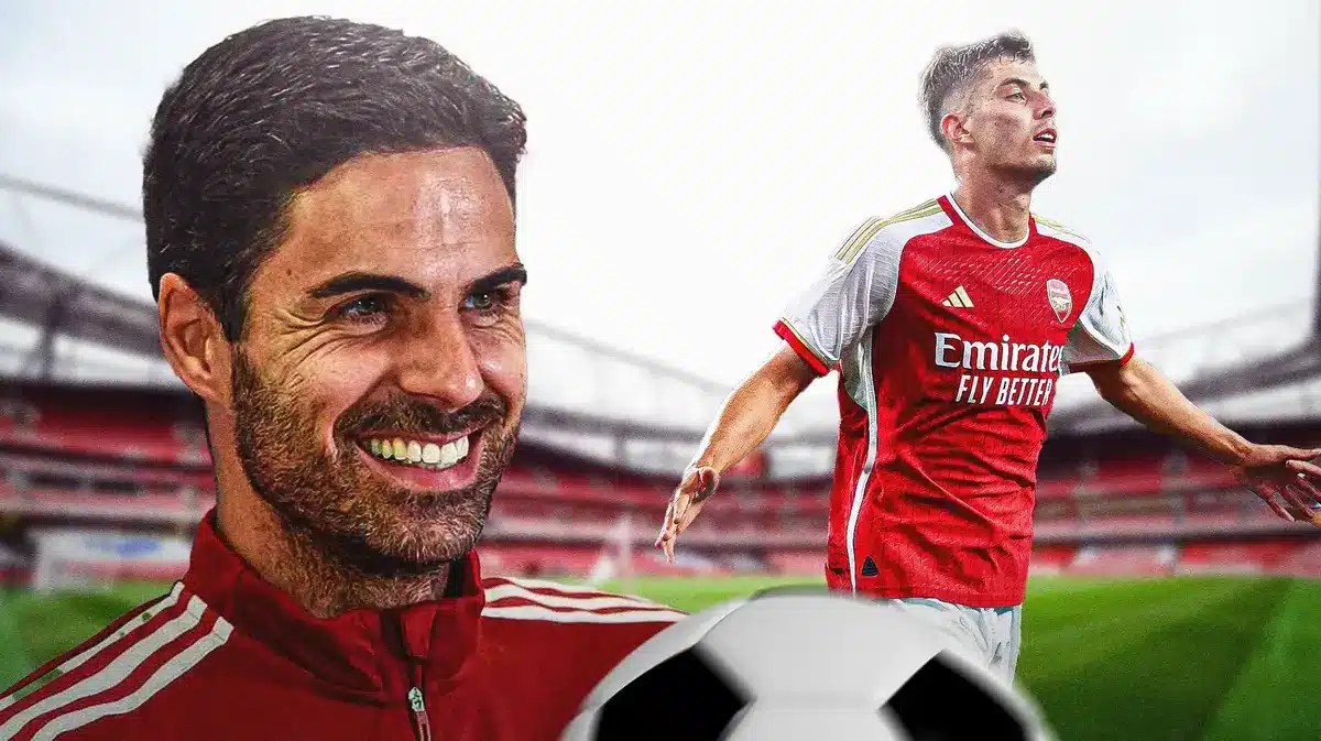 Arsenal manager Mikel Arteta and Kai Havertz